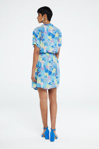 Boyfriend Dress | Cream White/Pool Blu