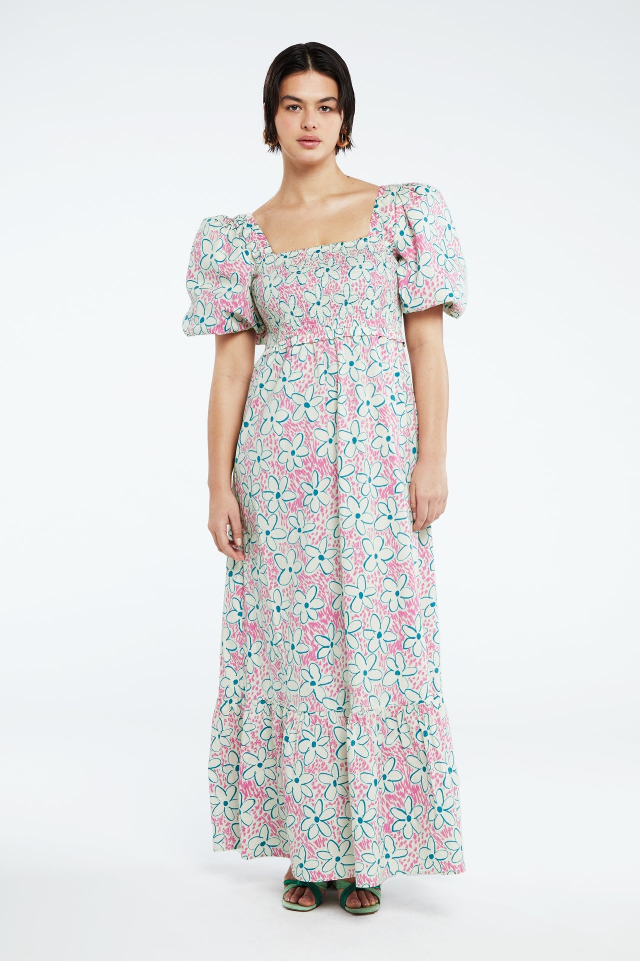 Carla Dress | Cream White/Bubble G