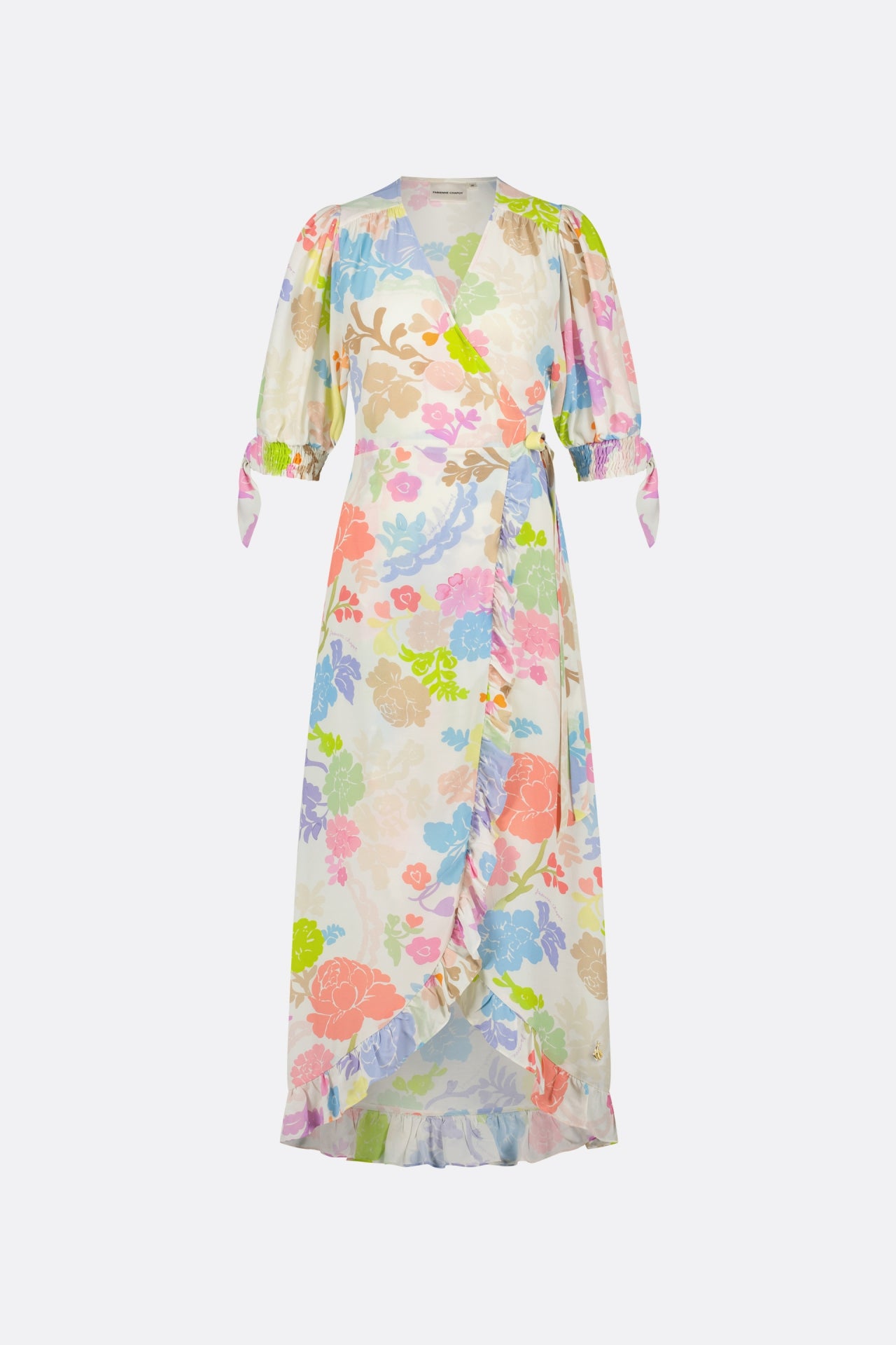 Channa Dress | Cream White /Pink Pa