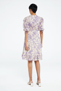 Marley Dress | Lovender/Cream White