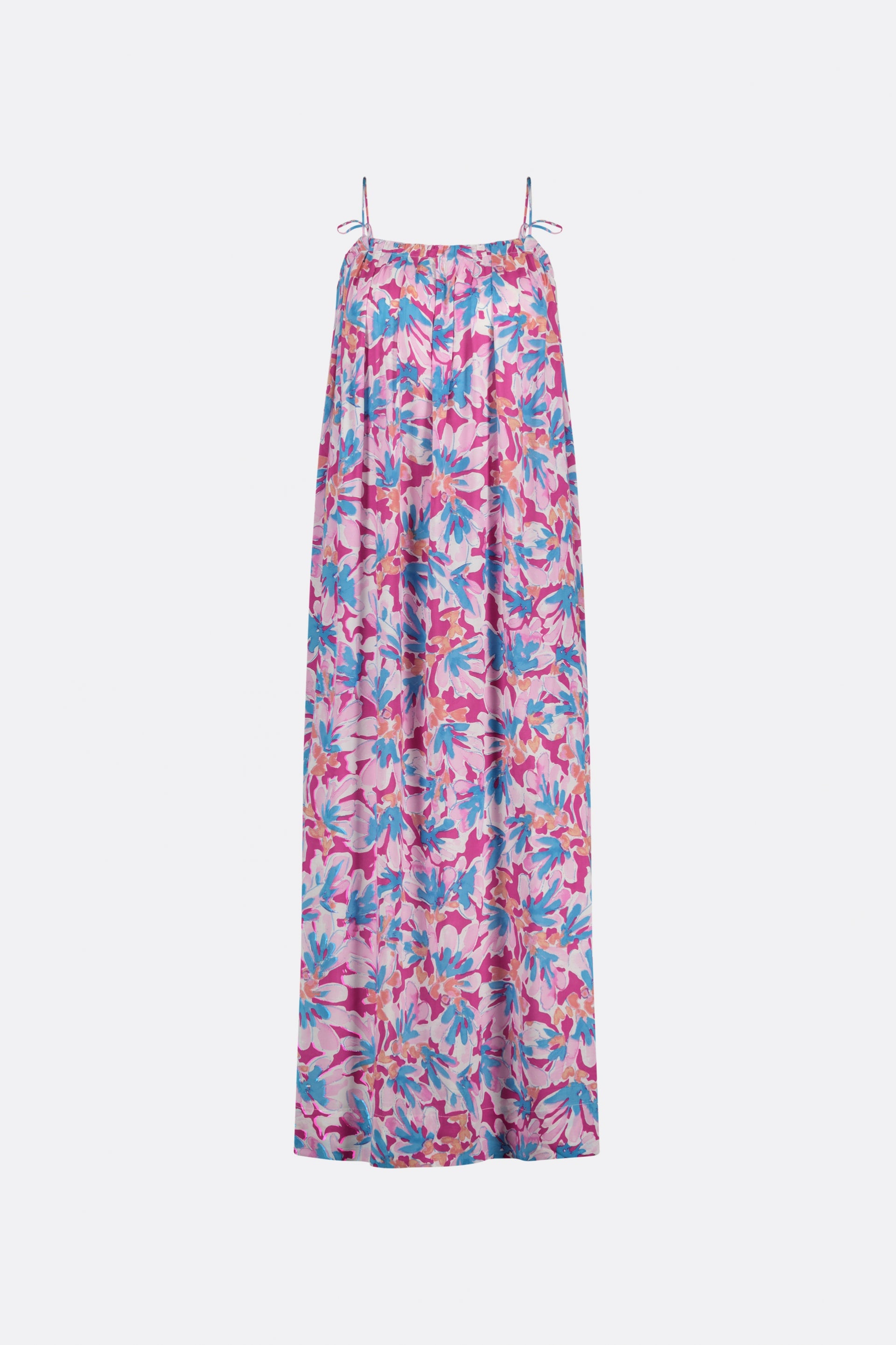 Leanna Dress | Azure Blue/Hot Pink