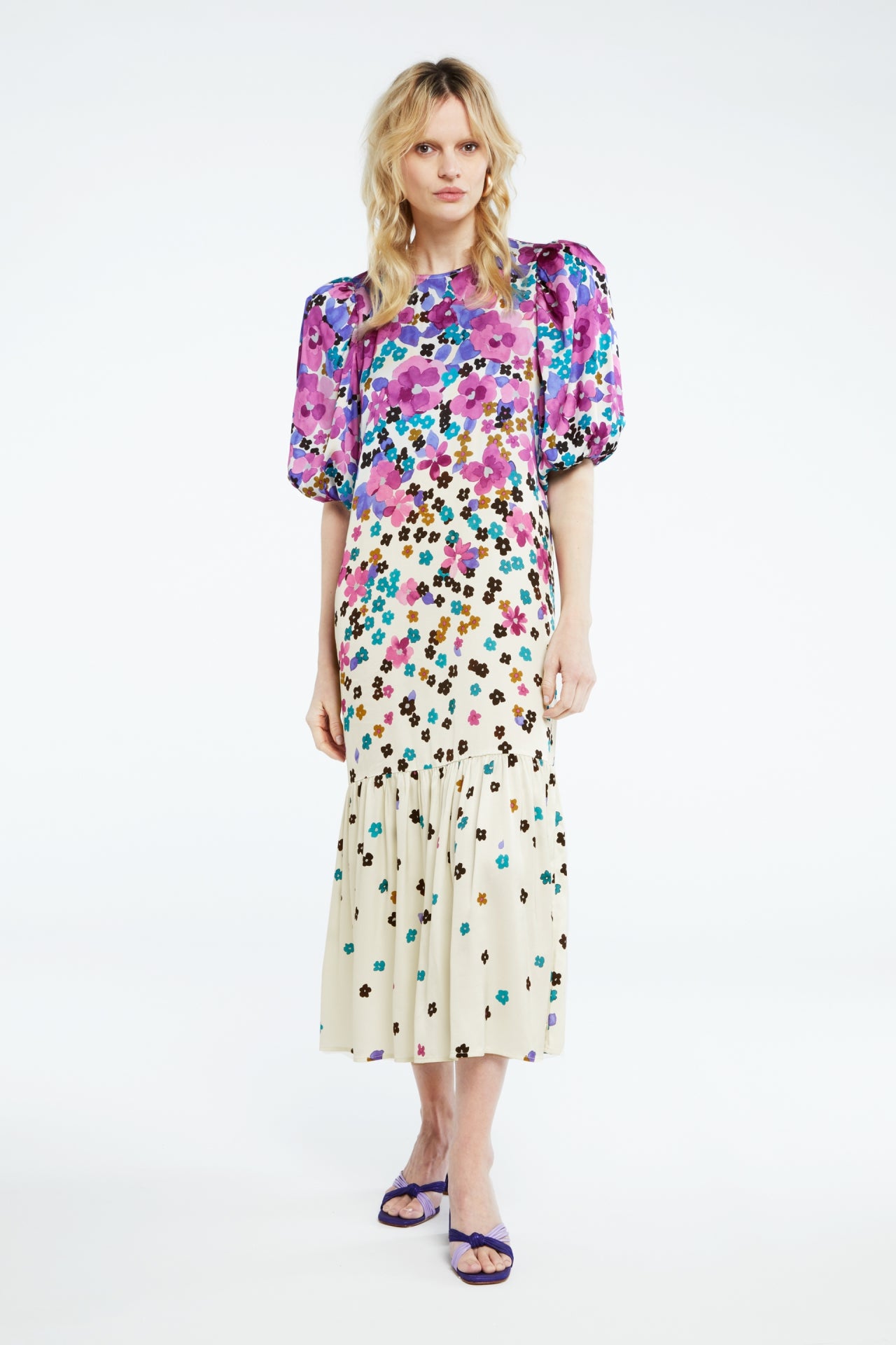 Cecile Dress | Cream White/Bubble G