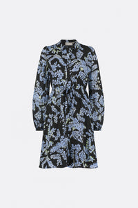 Frida Short Dress | Cornflower Blue /Bla