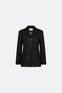 Cher Tweed Blazer | Black