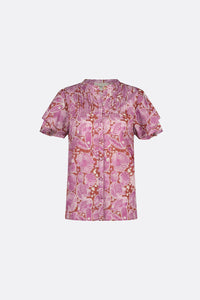 Bobbie Blouse | Tile Red/Plum Party