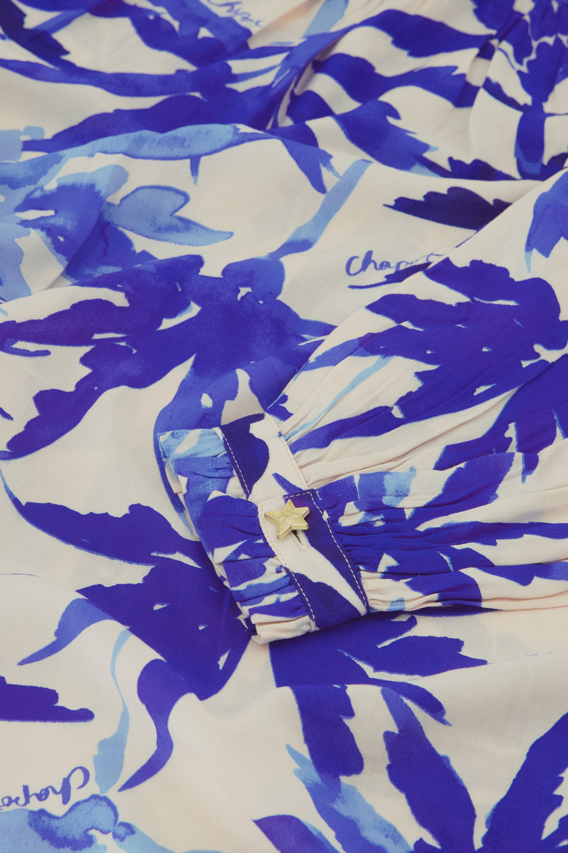 Lesley Blouse | Warm white/Greco Blu