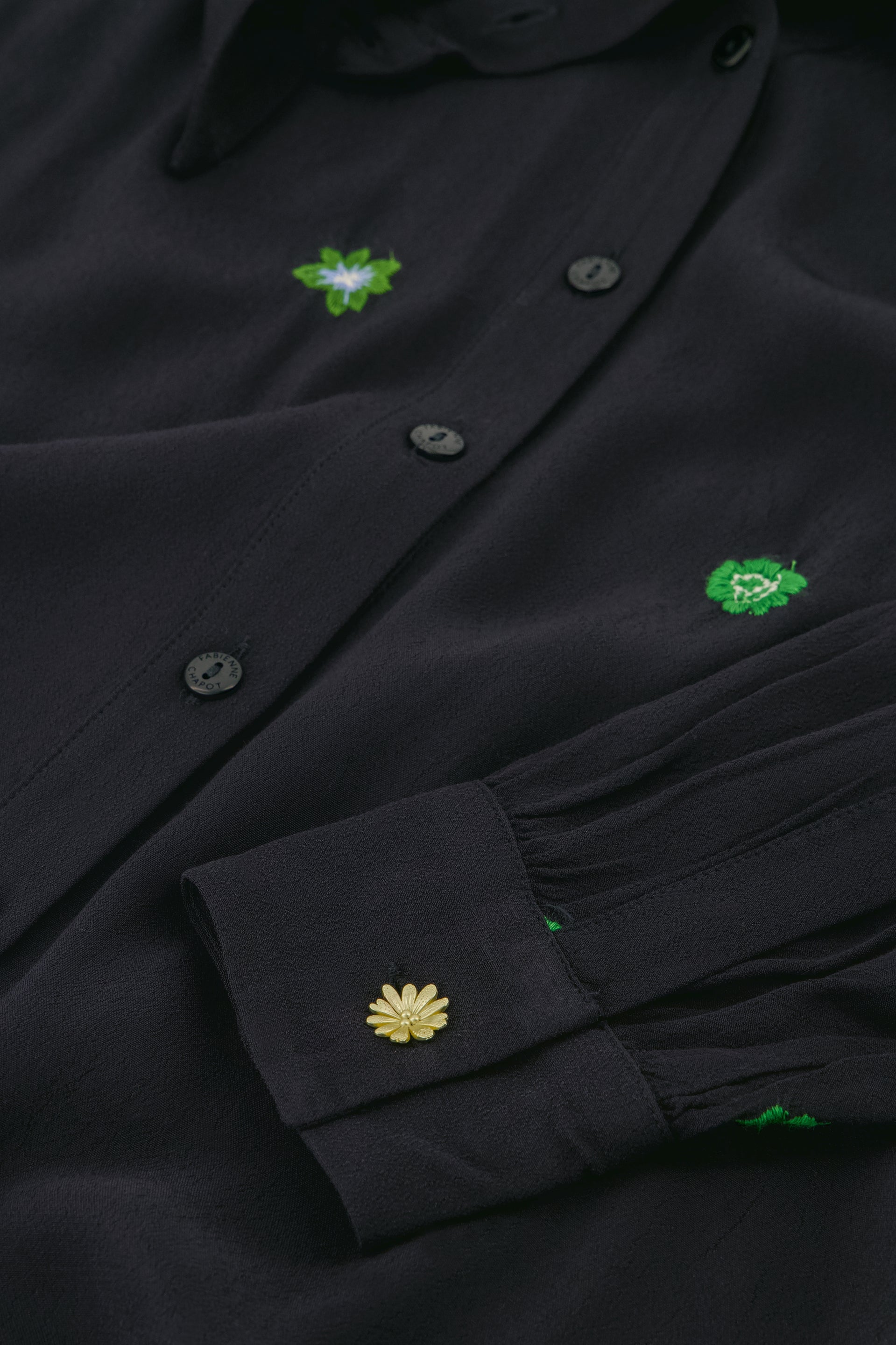Lot Blouse | Black/Green