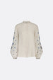 Harry Blouse | Warm White/Blue