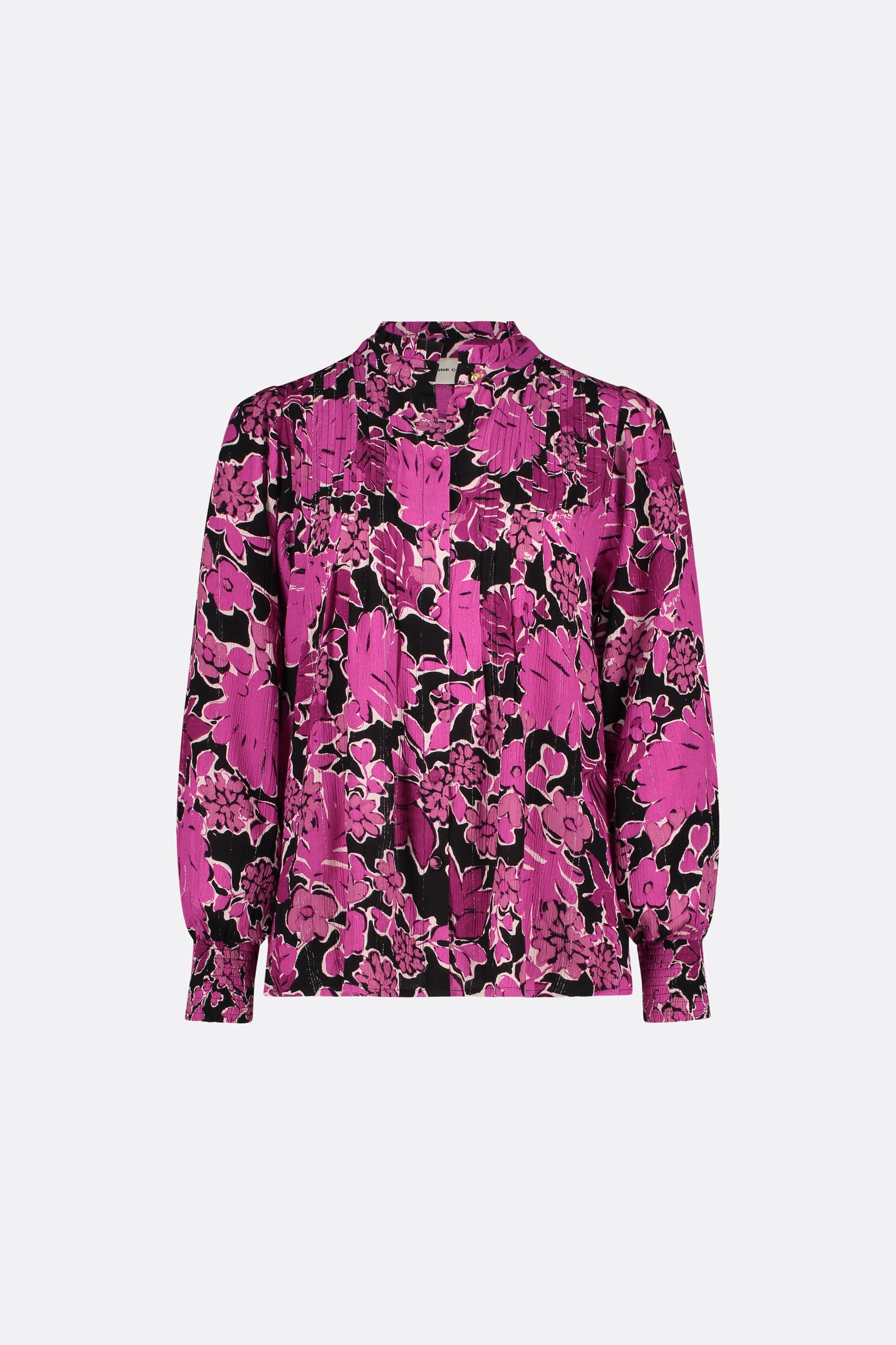 Lucky Blouse | Black/Raspberry