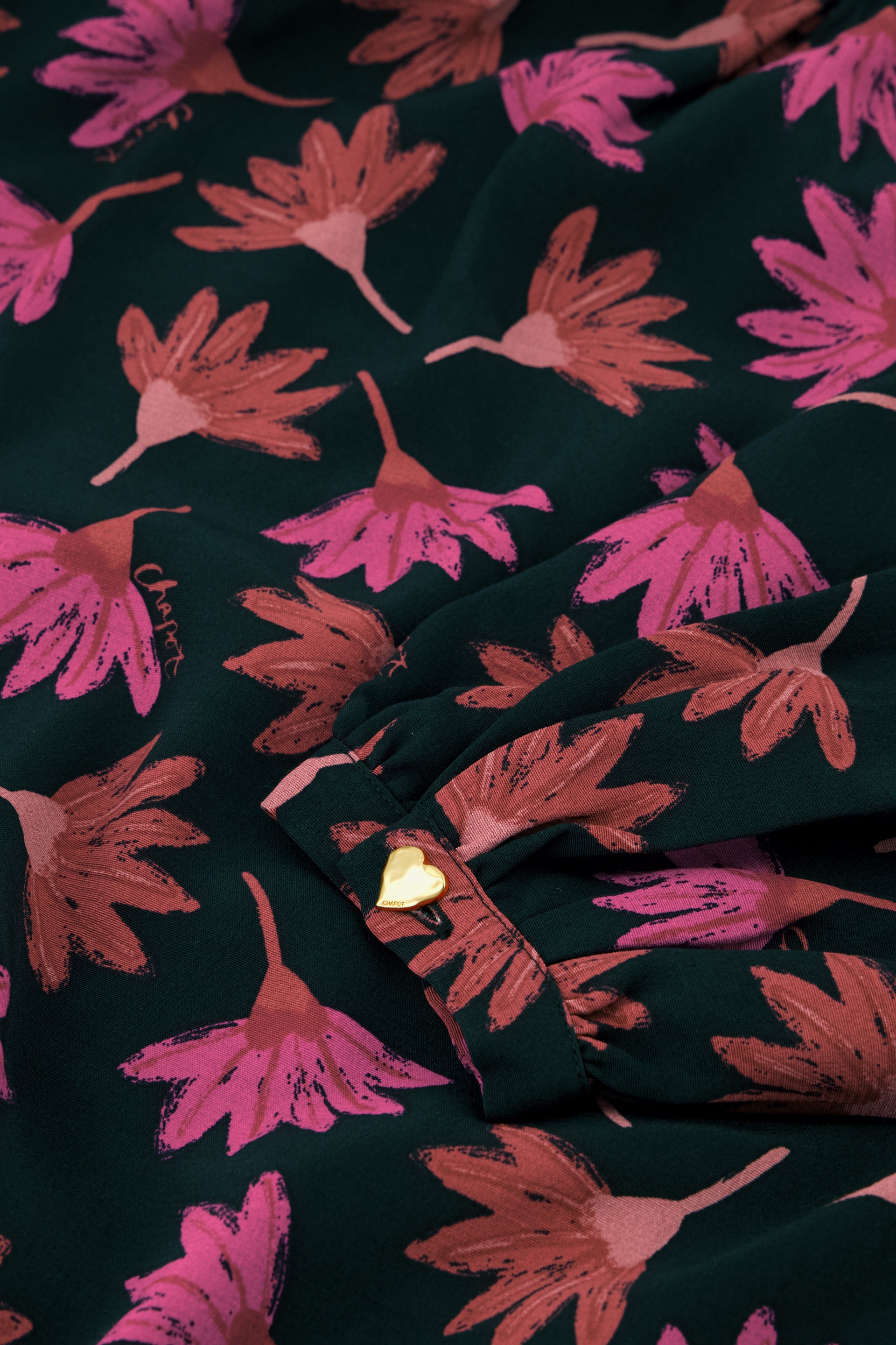 Liv Blouse | Black/Cerise Red