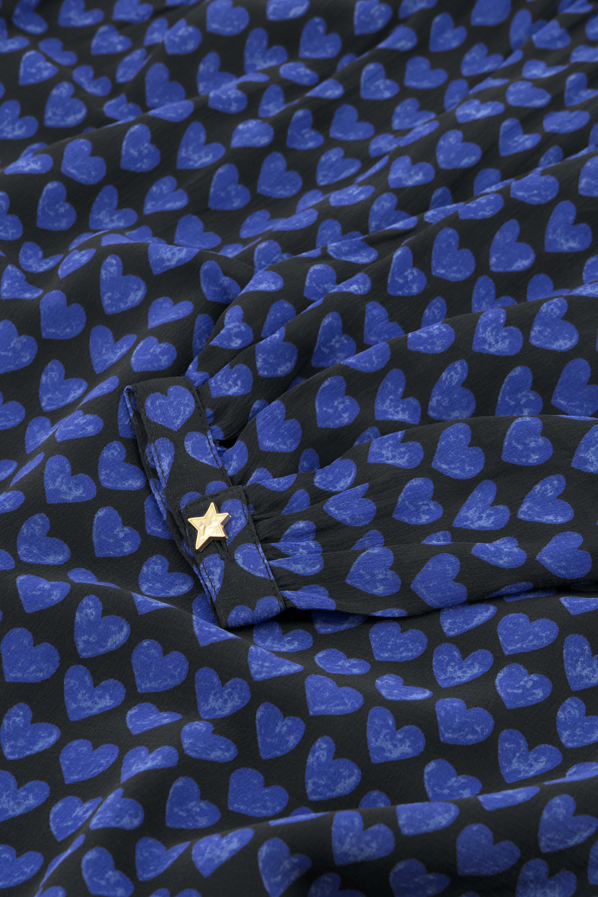 Frida Blouse | Black/Bright Blue