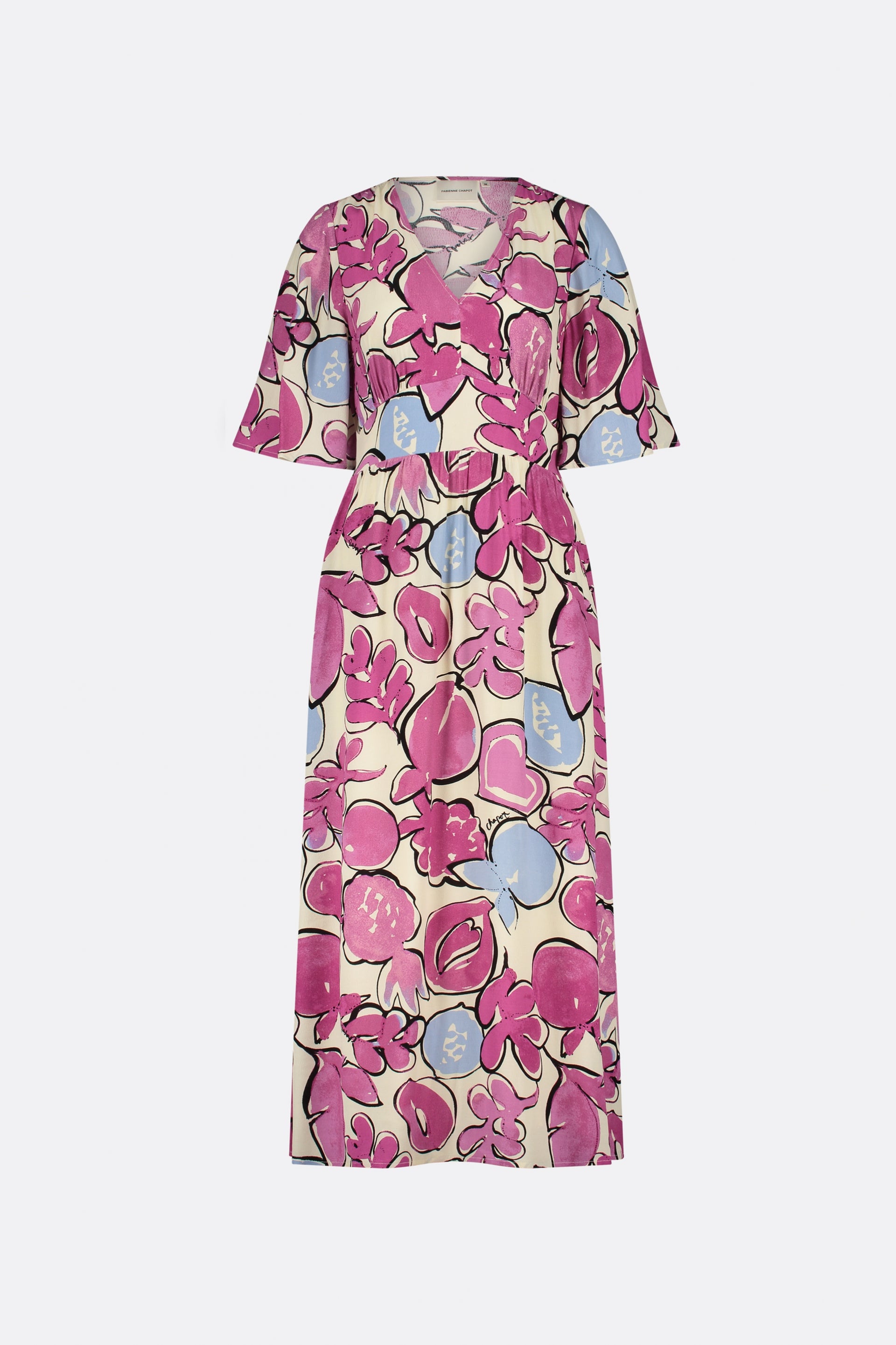 Jonne Dress | Warm White/Plum Part
