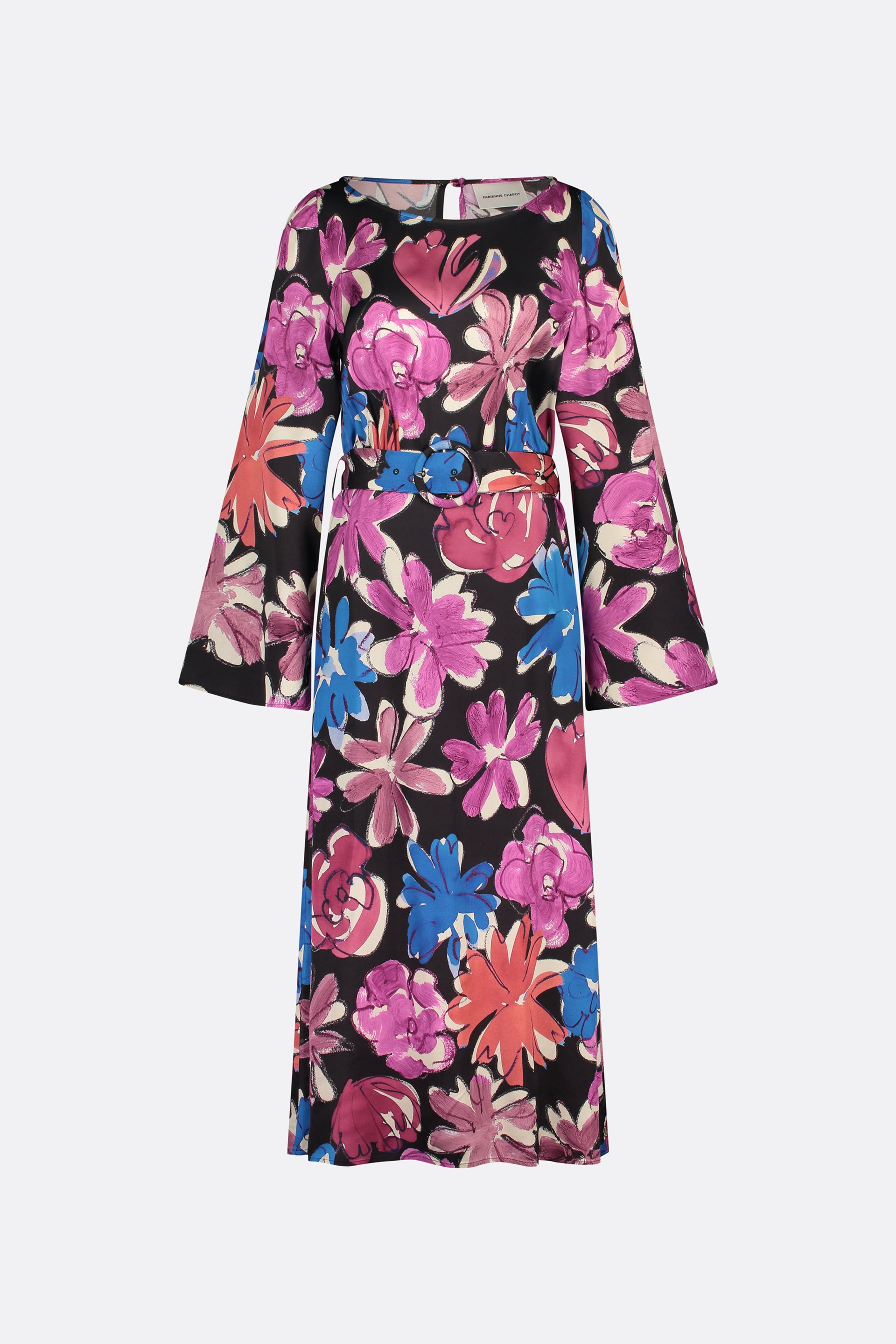 Darina Dress | Black/Bright Blue