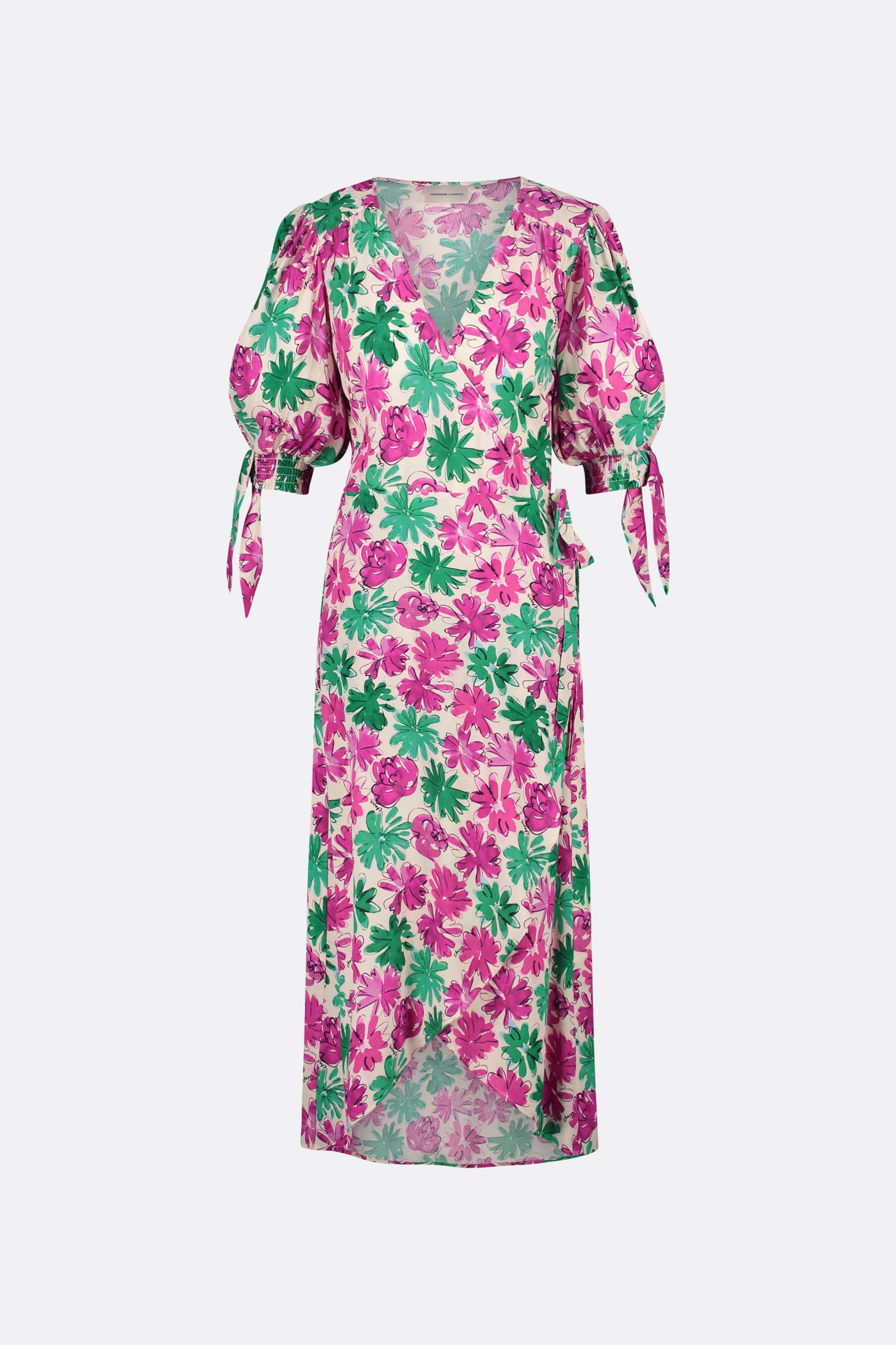 Hannah Dress | Warm white/Plum Part
