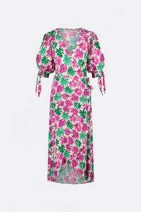Hannah Dress | Warm white/Plum Part