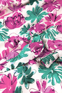 Hannah Dress | Warm white/Plum Part