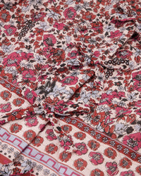Patty Printed Jacket | Cerise Red/Powder Bl