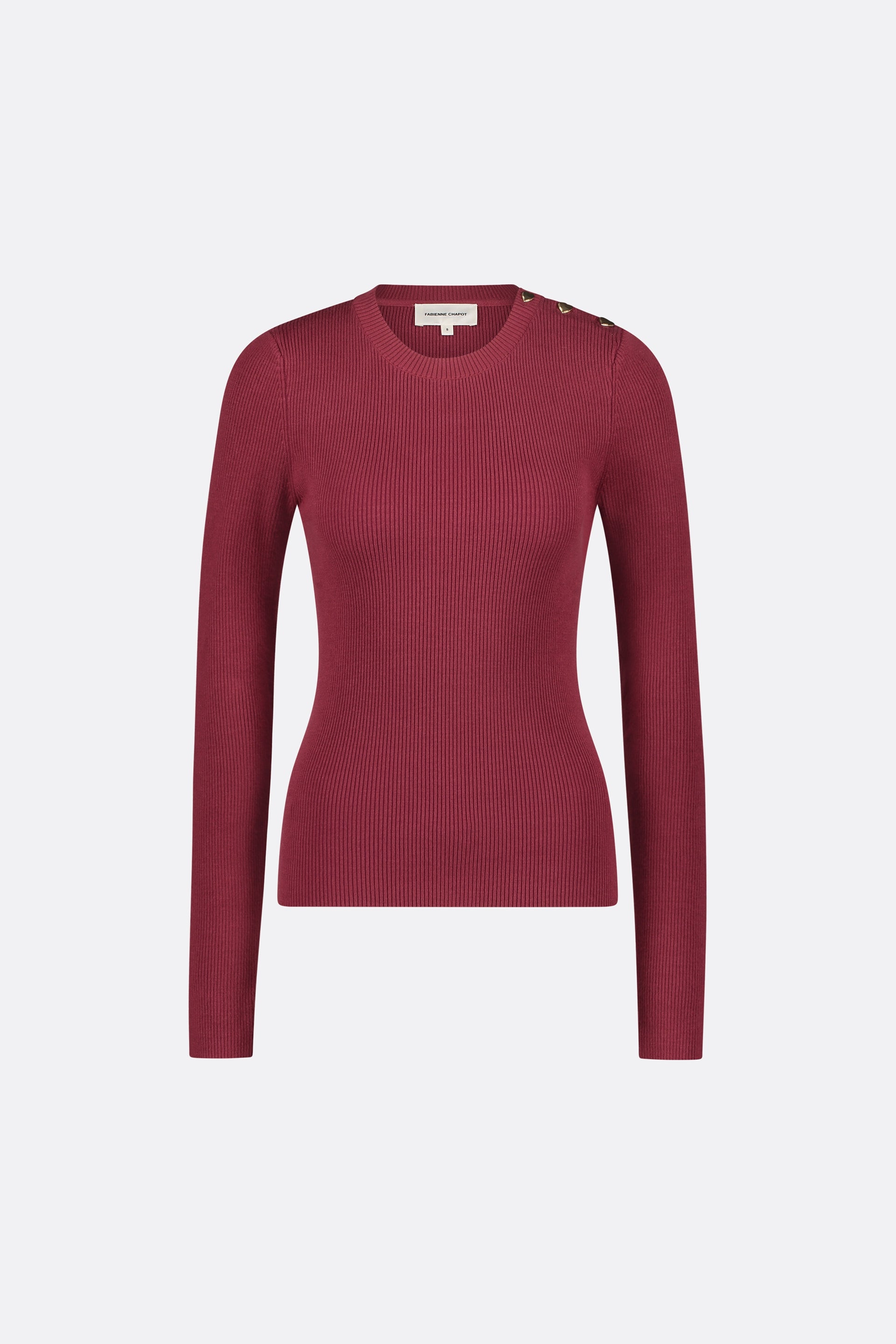 Lillian Slim Pullover | Cerise red