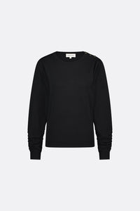Molly Scrunch Pullover | Black