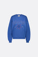 Terry Sport Heart Sweater | Washed Bright Blue