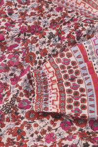 Anan Top | Cerise Red/Powder Bl