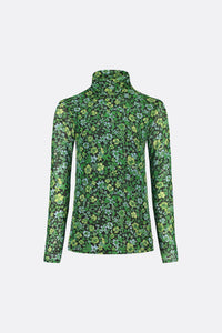 Jane Top | Black/Parrot Green