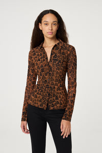 Kevis Blouse | Burnt Sugar/Black