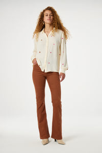 Lot Blouse | Warm white/Pink