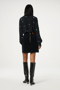 Lot Blouse | Black/Green