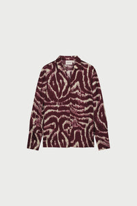 Kaia Blouse | Deep Burgundy/Creme