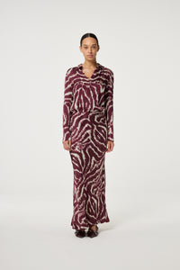 Kaia Blouse | Deep Burgundy/Creme