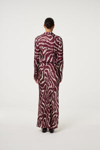 Kaia Blouse | Deep Burgundy/Creme