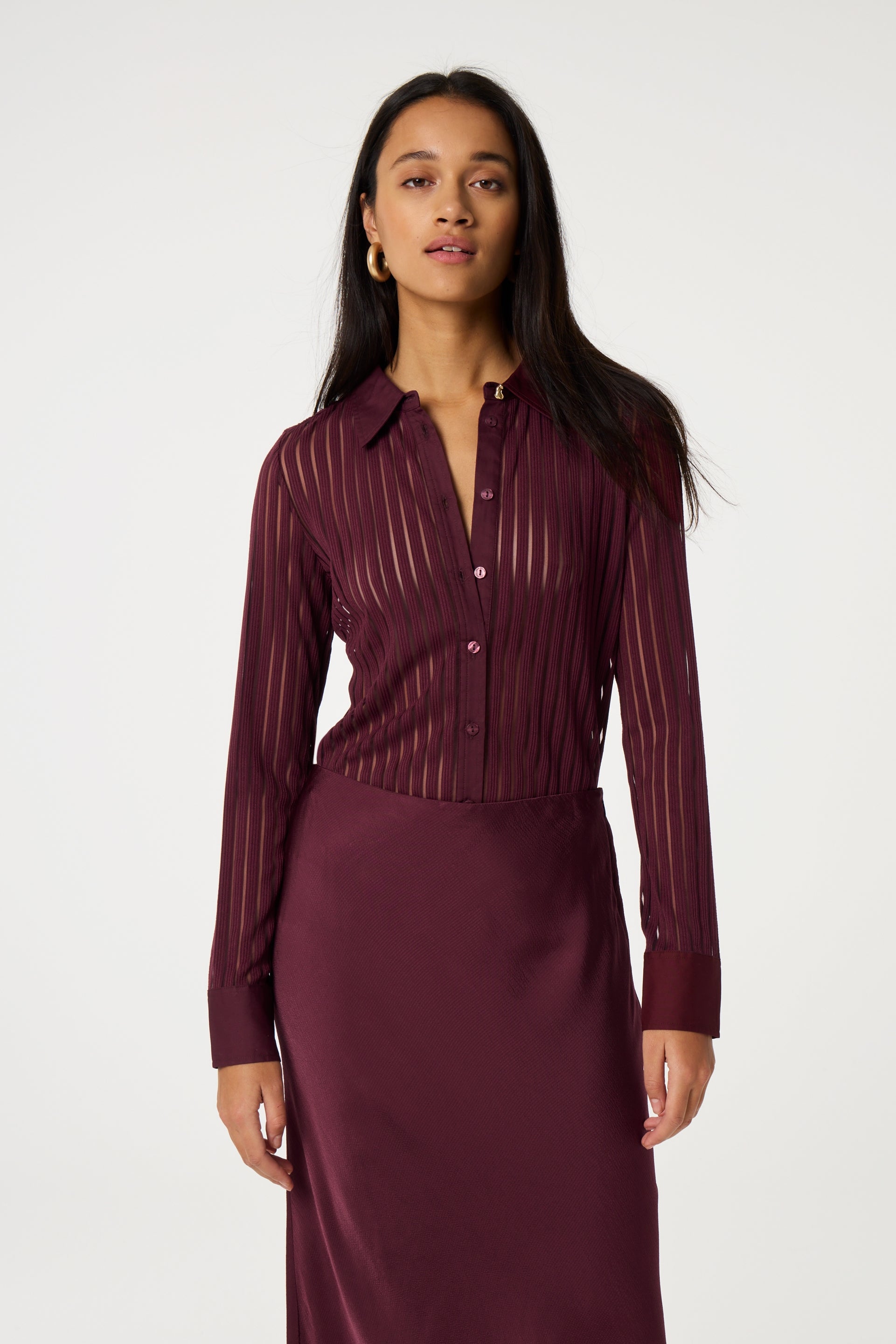 Georgia Blouse | Deep Burgundy