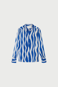 Coco Blouse | Cosy White/Cobalt