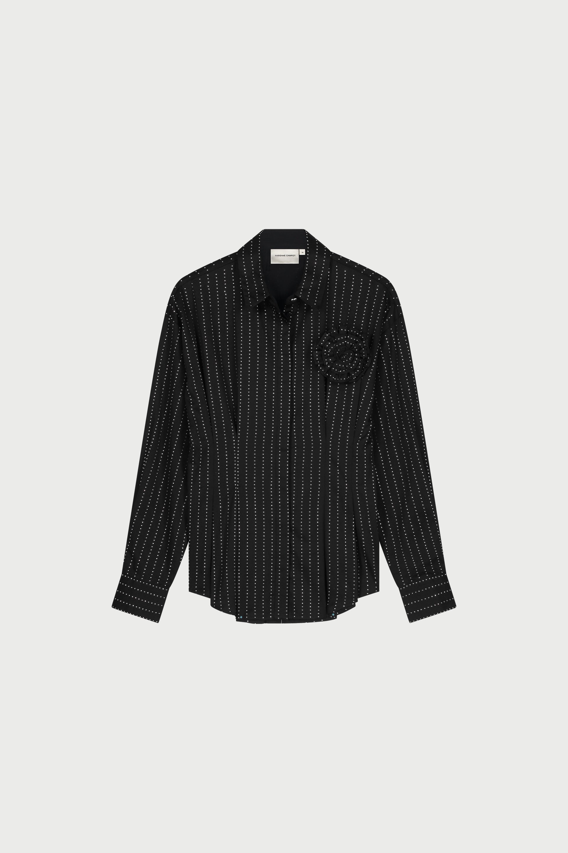 Irina Rhinestone Blouse | Black