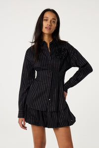 Irina Rhinestone Blouse | Black