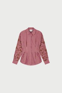 Rosey Blouse | Mocha Brown/Petal Pink