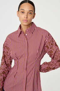 Rosey Blouse | Mocha Brown/Petal Pink