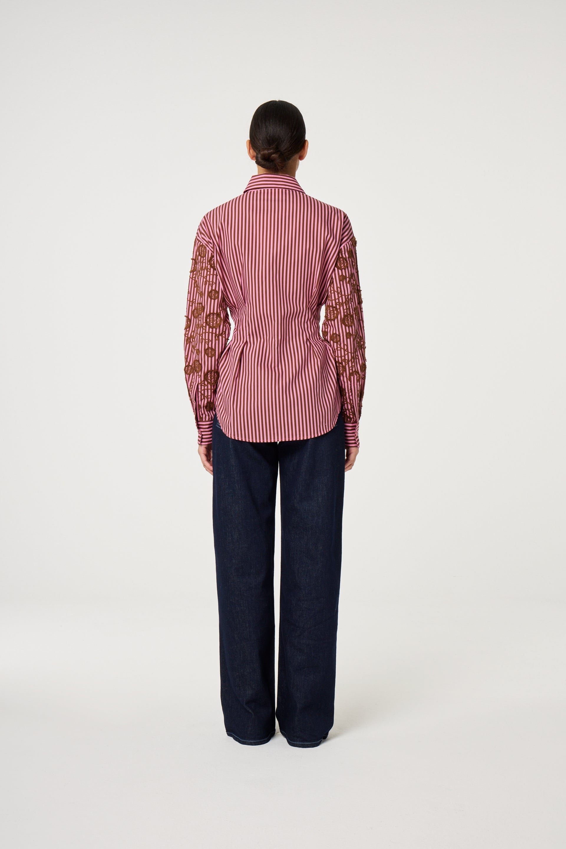Rosey Blouse | Mocha Brown/Petal Pink