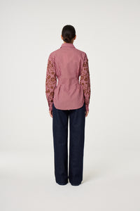 Rosey Blouse | Mocha Brown/Petal Pink