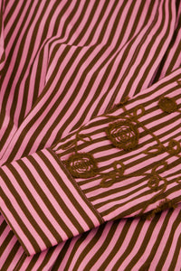 Rosey Blouse | Mocha Brown/Petal Pink