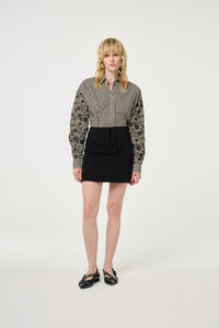 Rosey Blouse | Cosy White/Black Ink