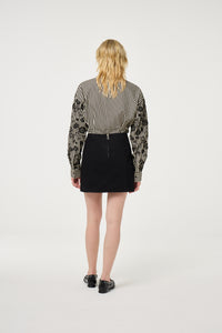 Rosey Blouse | Cosy White/Black Ink