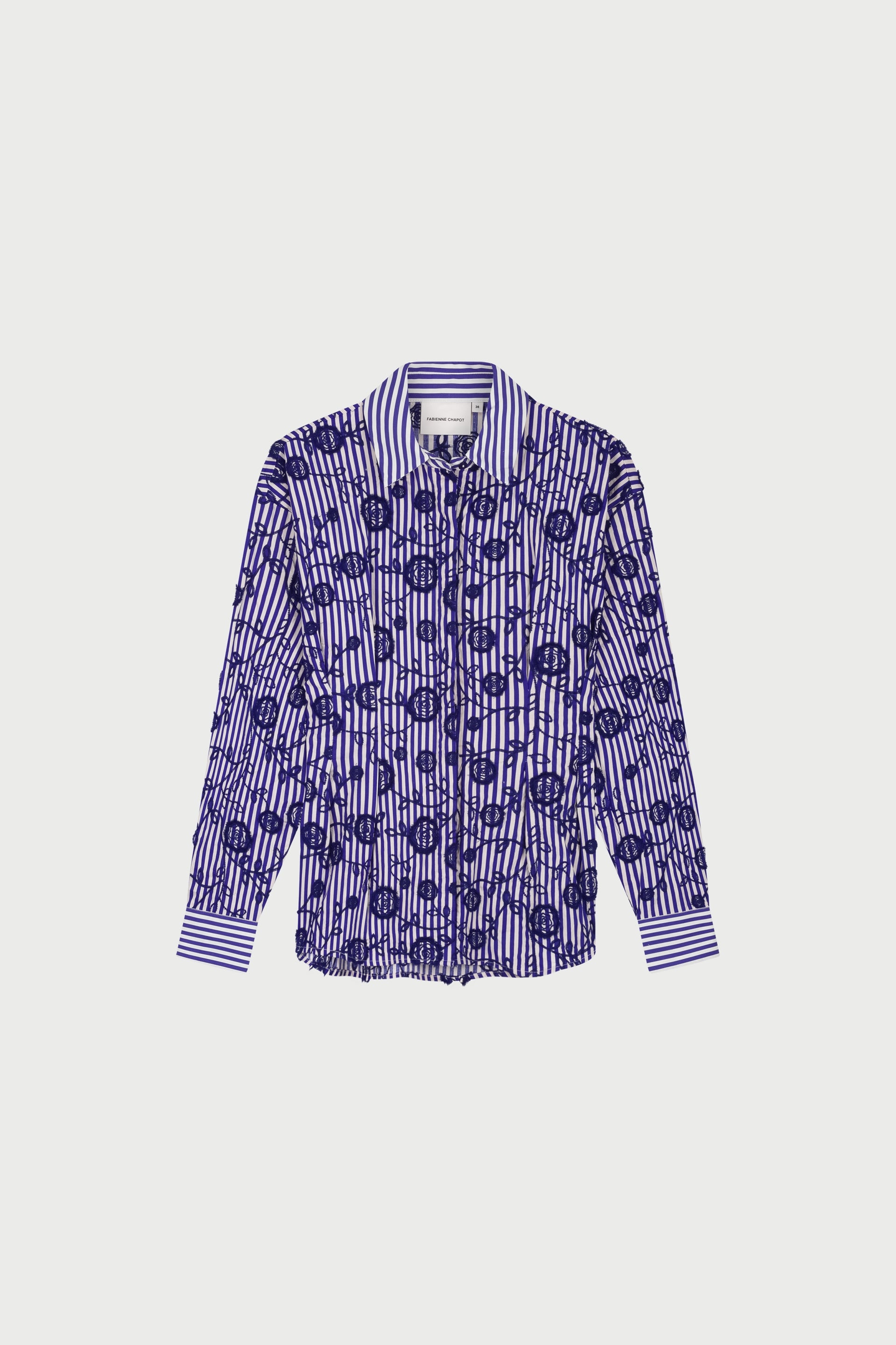 Rosina Blouse | Cosy White/Royal Cobalt