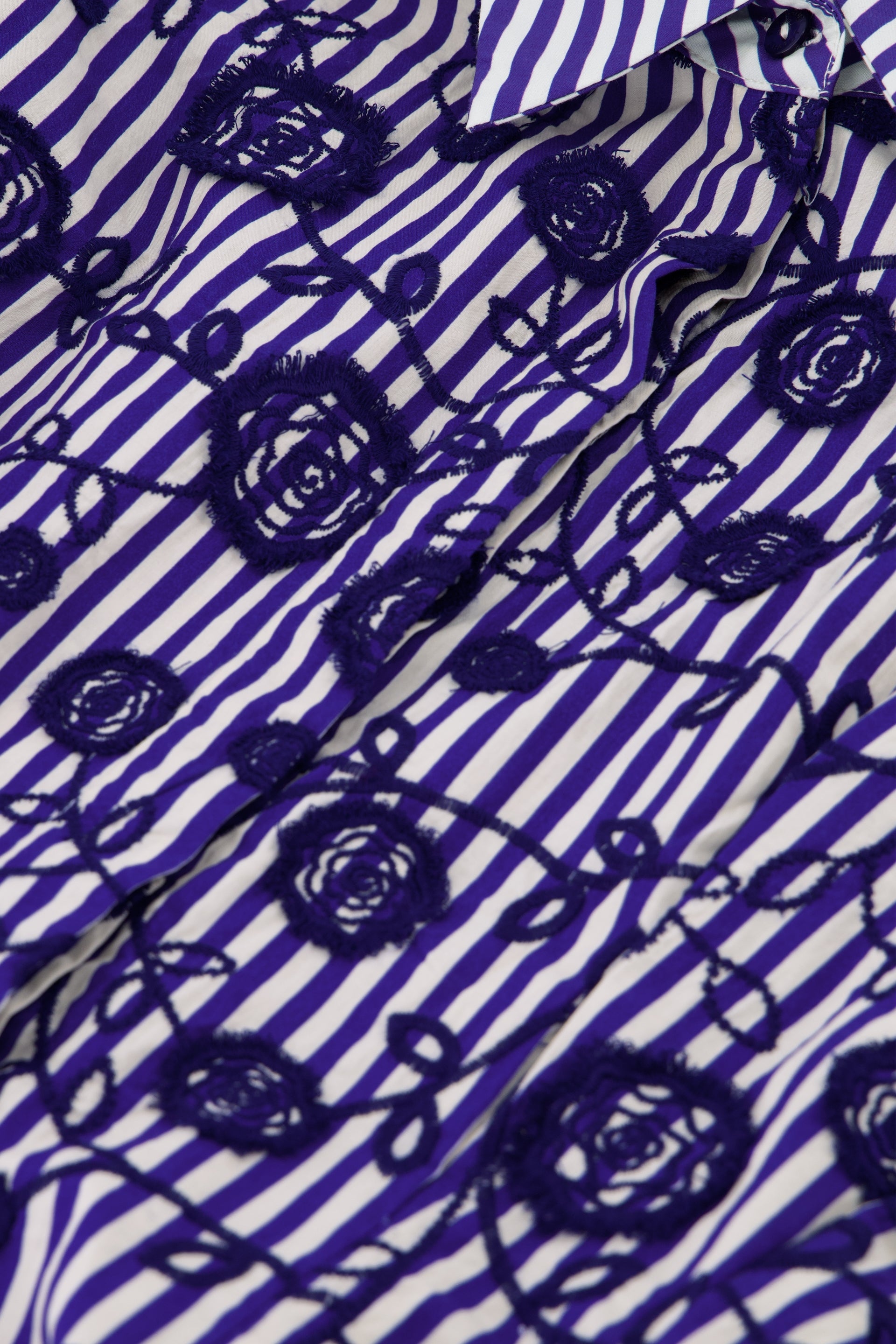 Rosina Blouse | Cosy White/Royal Cobalt