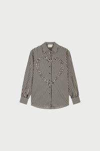 Alex Heart Blouse | Cosy White/Black Ink