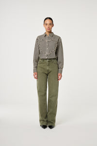 Alex Heart Blouse | Cosy White/Black Ink