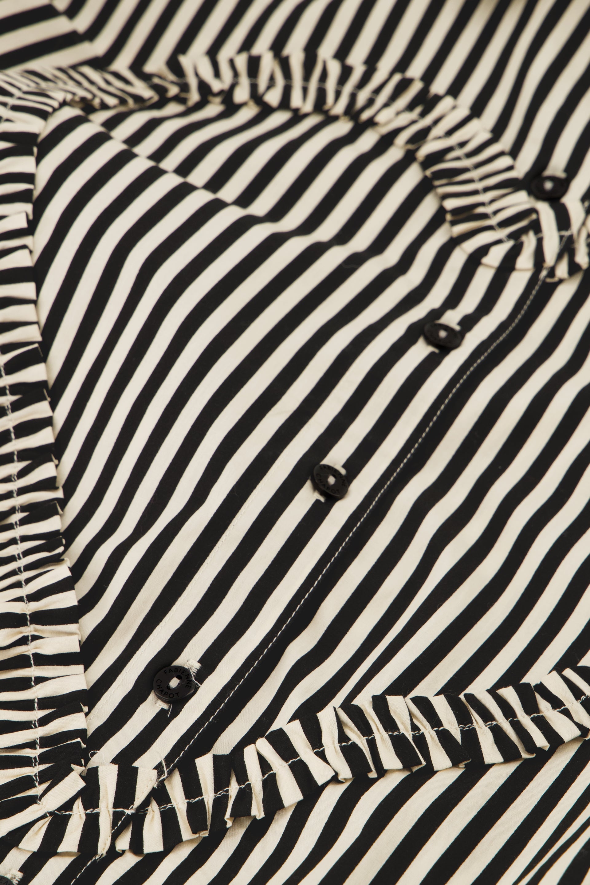 Alex Heart Blouse | Cosy White/Black Ink