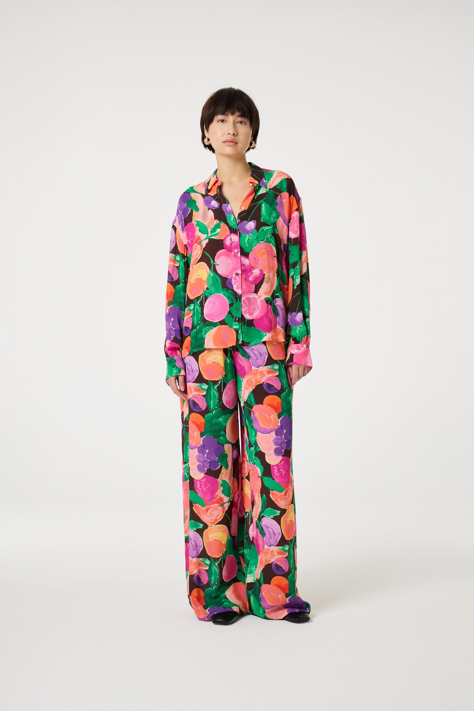 Anouk Blouse | Razzy Pink/Green App