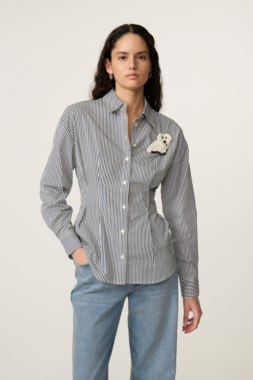 Irina Blouse | Maritime Blue/Cosy White